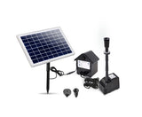 Day/Night Solar Panel POND WATER Fountain Feature PUMP W/ Battery LED Light 800L