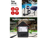 Day/Night Solar Panel POND WATER Fountain Feature PUMP W/ Battery LED Light 800L