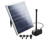 2.9m Solar Powered Pond Pump Outdoor Waterfall Bird Bath Fountains Kits