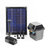 310lph Solar Panel Pond Pump With Battery Backup and Led Light water fountain