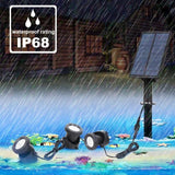 Underwater Submersible LED Solar Pool Lights with 3 Spotlight Heads Decoration