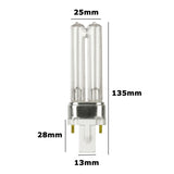 7W UV Lamp Bulb Aquarium Fish Tank Pond Steriliser Replacement Tube