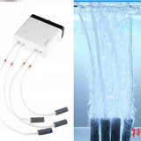 Aqua Aquarium Fish Tank Air Pump 4 Outlet Oxygen Fountain Pipes Stones AU plug