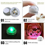 Aquarium Submersible Underwater RGB LED Light Remote Control Fish Tank Ball Lamp