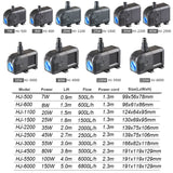 Submersible Water Pump Aquarium Fish Tank Koi Pond Garden fountain fall filter