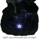 Angel Falls Solar Outdoor Water Feature Fountain w/ Battery with LED Light SL452
