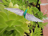 Solar Dancing hummingbird Garden yard Flying on flower bed
