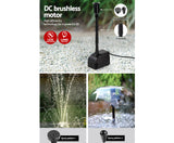 1100LPH Garden Solar Pond Pump Water Fountain Outdoor Submersible pump