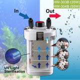 55W 2000LPH External Canister Aquarium Fish Tank Filter 9W UV STERILIZER Media