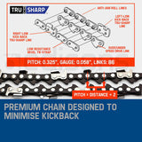 58cc 22" Bar Petrol Commercial Chainsaw Chain Saw E-Start Tree Pruning Top Handle