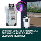 60W 2400L External Canister Aquarium Fish Tank Filter 9W UV STERILIZER