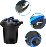 Combo Aquarium Pond Garden Filter 10000L/H UV + Submersible Water Pump 6000L/H