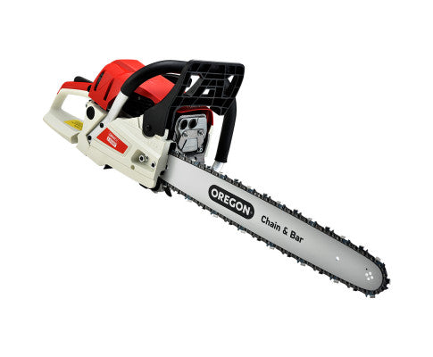 52cc 20" Oregon Bar Petrol Chainsaw Commercial E-Start Pruning Chain Saw