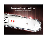 62CC 22 Bar Chainsaw Petrol Commercial E-Start Pruning Chain Saw