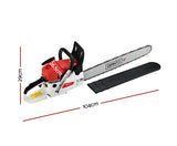 62CC 24" Bar Chainsaw Petrol Commercial E-Start Pruning Chain Saw 5.2HP