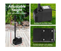 800LPH Solar Submersible pump Outdoor POND Pool Garden WATER Fountain Feature