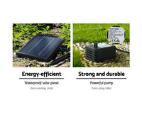 Solar Water Feature Cascading Fountain 3-Tier Pot LED Lights 76CM Grey
