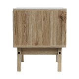 Artiss Bedside Table 1 Drawer with Shelf - IKER White & Oak