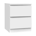 Artiss Bedside Table 2 Drawers - PEPE White