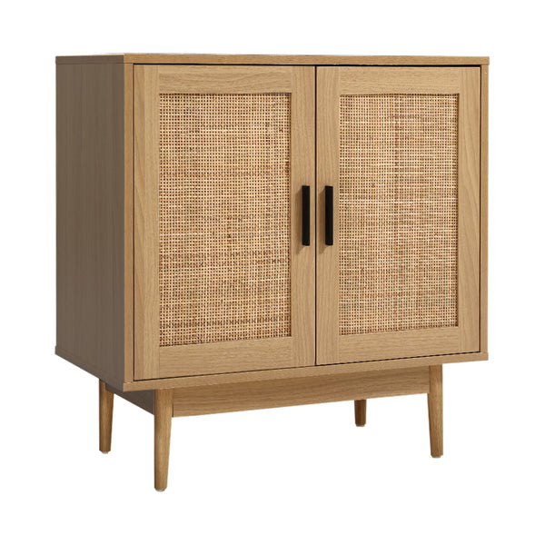 Artiss Rattan Buffet Sideboard 2 Doors - BRIONY Oak