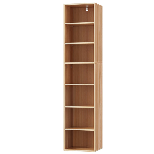 Artiss Bookshelf 7 Tiers MILO Pine