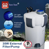 Aquarium External Canister Filter Aqua Fish Tank Pond Pump UV Light 1400 L/H AU