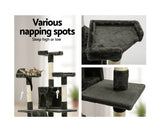 180cm Cat Tree Trees Scratching Post Scratcher Tower Condo House Furniture Wood Grey