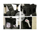 180cm Cat Tree Trees Scratching Post Scratcher Tower Condo House Furniture Wood Grey