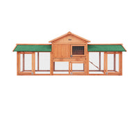 220cm wide Large wooden Chicken Coop Rabbit Hutch Waterproof Pet House