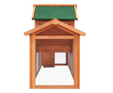 220cm wide Large wooden Chicken Coop Rabbit Hutch Waterproof Pet House