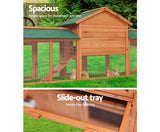 220cm wide Large wooden Chicken Coop Rabbit Hutch Waterproof Pet House