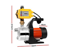 Water Pump High Pressure 1500W Garden Stage Tank Rain Auto Controller
