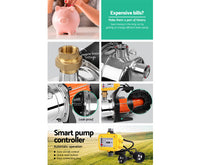 Water Pump High Pressure 1500W Garden Stage Tank Rain Auto Controller
