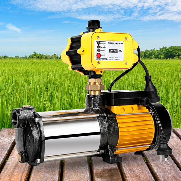 2500W Water Pump High Pressure Garden 5-Stage Tank Rain Auto Controller