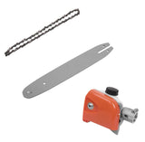 9T POLESAW POLE SAW CHAINSAW HEAD ATTACHMENT W/BAR+CHAIN FIT BAUMR-AG, MTM Multi