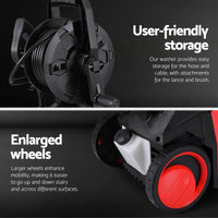 High Pressure Washer 2400PSI Electric Water Cleaner Pump 10M Jet Hose