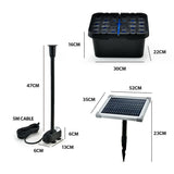 1360L 20W Solar Powered Water Fountain Pump Pond Kit with Eco Filter Box
