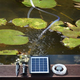 Day/Night Solar Oxygenator Pond Fish Tank Aerator Air Pump Oxygen Battery SLP050