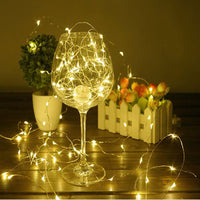 2-10M LED Copper Wire String Lights Fairy Lights Xmas Party Waterproof battery