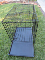30 inch 75cm Collapsible 2 Doors Pet Dog Puppy Crate Cage Tray