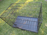 XL 105cm Collapsible 2 Doors Pet Dog Puppy Crate Cage Tray