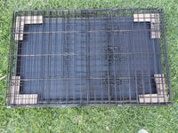 XL 105cm Collapsible 2 Doors Pet Dog Puppy Crate Cage Tray