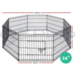 61cm 8 Panel Pet Dog Puppy Rabbit Enclosure Play Pen