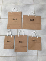 50-200 BULK BROWN KRAFT CRAFT PAPER GIFT CARRY BAGS WITH HANDLES Various size