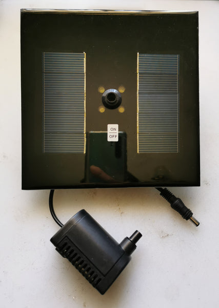 Replacement solar panel and pump for water fountain