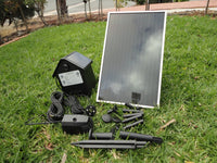 3W Day/Night Solar Fountain Pump W/Timer LED Light Battery P011B