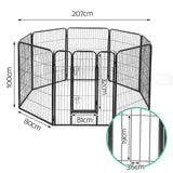 Premium Heavy Duty Metal 8 Panel Pet Dog Playpen Enclosure Puppy Exercise Cage Fence