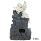 Angel Falls Solar Outdoor Water Feature Fountain w/ Battery with LED Light SL452