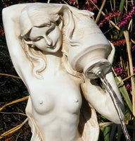 Garden Water Fountain Pond Feature Sculpture Girl with Solar Powered pump SL605
