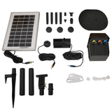 300lph Solar Panel Pond Pump With Battery Backup and Led Light water fountain